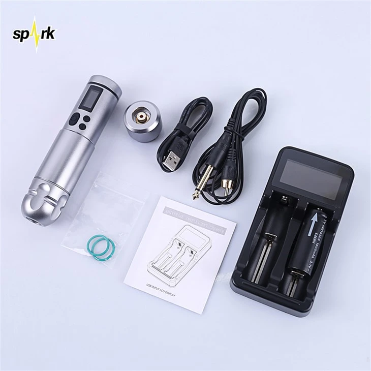 Chargable Spark Tattoo Machine Pou Vann Wireless Tattoo Pen