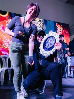 SPARK-Atis ki sipòte @ Davis.quilumba genyen dezyèm plas nan Quito Tattoo Fes...