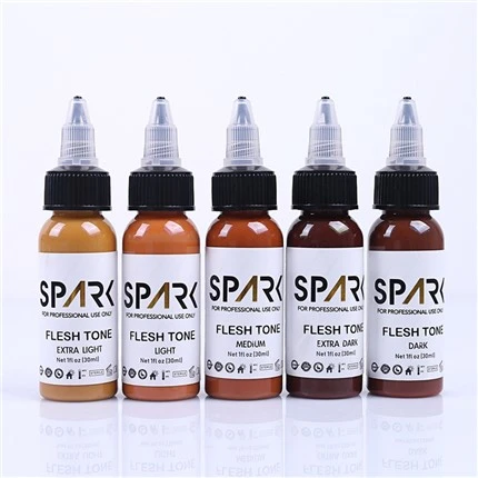 1OZ lank seri Spark Tattoo lank 5 moso koulè po mete pou kouvri Ups melanje tatoo kosmetik