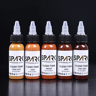 30ml/boutèy 5 koulè po ton koulè tatoo lank pou atizay kò