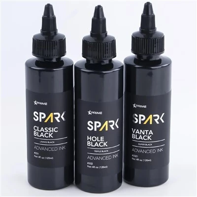 4oz òganik 3 Seri klasik Nwa twou Nwa Vanta Nwa Tattoo Ink