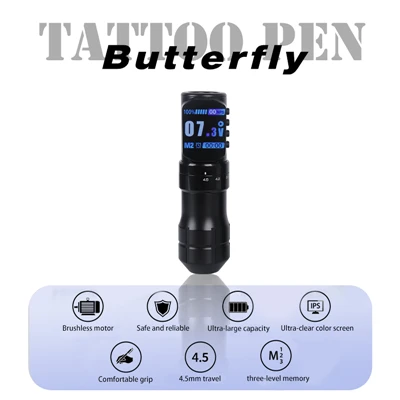 Zam tatoo san fil ak 2000mAh Japon Metal Motor Long lavi batri