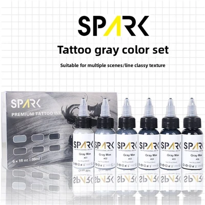 Pwofesyonèl koutim makiyaj pèmanan mete etensèl etensèl gri 30ml/1oz lank tatoo òganik pou atis tatoo
