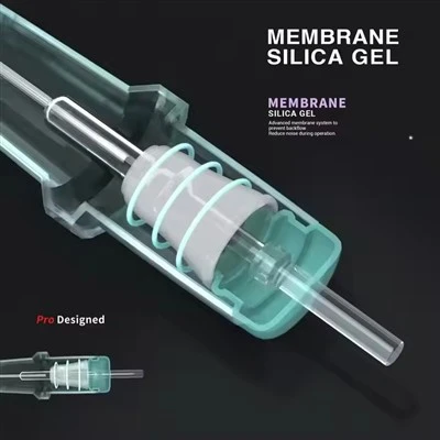 Etensèl mak nouvo transparan manbràn koki 0.35 mm /12 tatoo katouch zegwi pou ekipman pou magazen tatoo