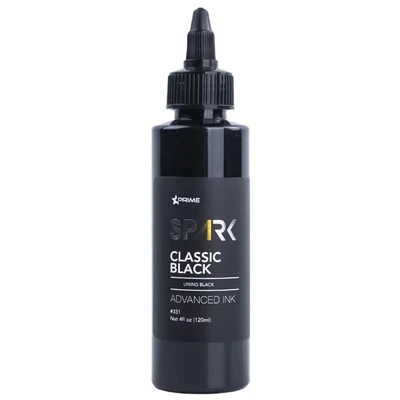 Spark High Quality òganik likid Tattoo Ink Deep Nwa 3 Seri klasik Nwa/twou Nwa/Vanta Nwa pou tatouaj pèmanan