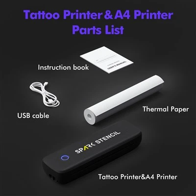 Wireless Bluetooth Tanporè Tattoo Transfè Machine Stencil Kalite