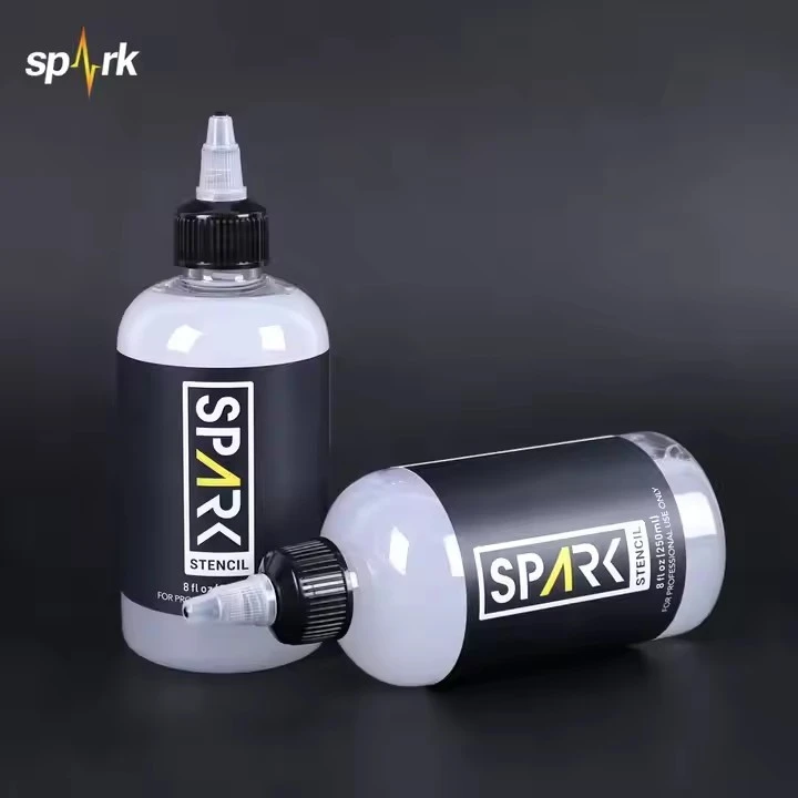 Etensèl reyalis vegan stencil zanmitay vit - seche fòmil bagay transfere jèl 8 fl oz (240 ml) pou aplikasyon pou stencil tatoo