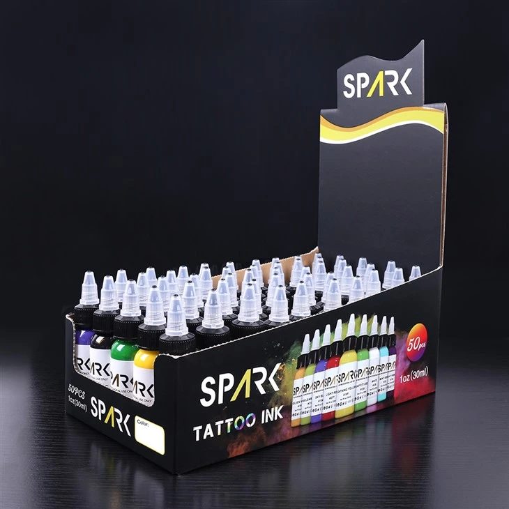Etensèl òganik 0.5 oz vit sèk long ki dire lontan konsepsyon tatoo lank pigman makiyaj pèmanan pou atizay kò