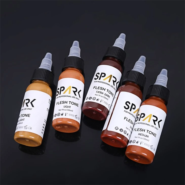 Spark Tattoo Lank nan Bulk koulè po Set 1OZ 5 moso pou kouvri Ups melanje tatoo kosmetik