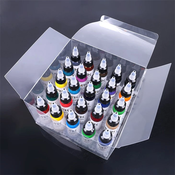 25 Koulè Mete limyè Tattoo Ink Spark Original Tattoo Ink Nwa