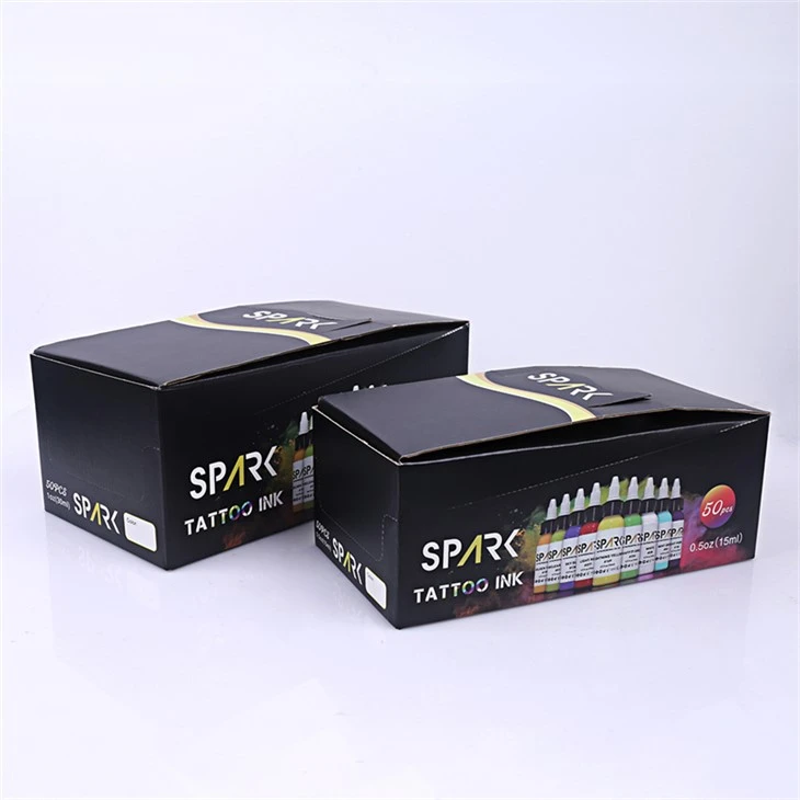 50 Koulè Ansanm Pigman Tattoo Ink Spark Tattoo Ink Set Pwofesyonèl