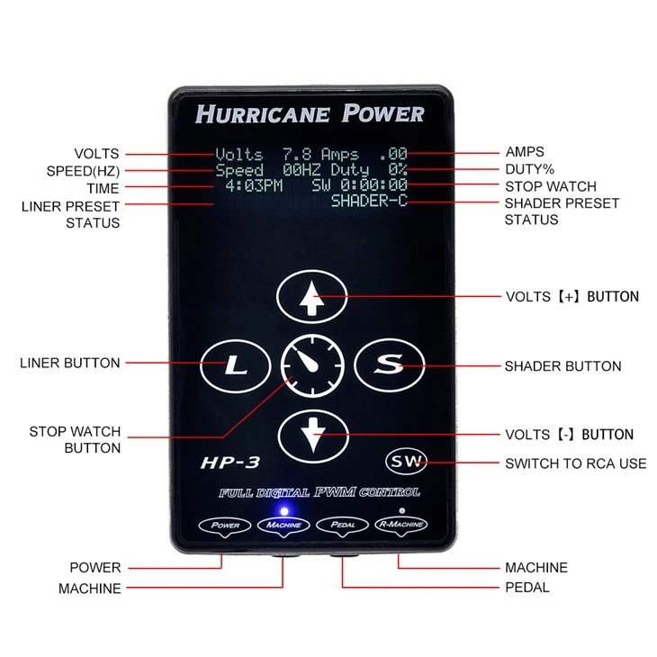 Pou Body Art Men Touch Tattoo Power Supply