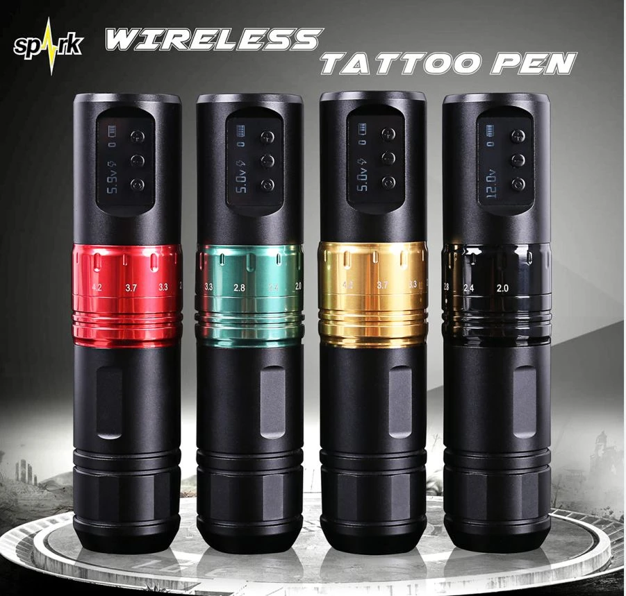 Destriktè Spark Wireless High Quality Brushless Motor Tattoo Cartridges Machin pou Atizay Kò Tattoo
