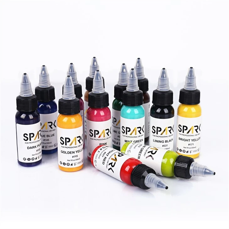 Pigman Tattoo Ink Spark Tattoo Ink Set Pwofesyonèl