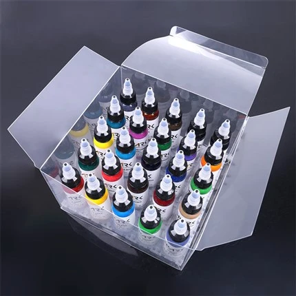 25 Koulè Mete limyè Tattoo Ink Spark Original Tattoo Ink Nwa