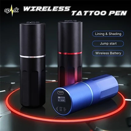 Spark Brushless Motor Wireless Tattoo Machine Spark Wireless Tattoo Pen Pou Atizay Kò