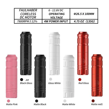 Pwofesyonèl High Quality Wireless Tattoo Machine Pen