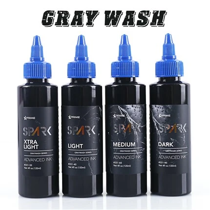 Spark Graywash Tattoo Lank - 4 Oz boutèy Set
