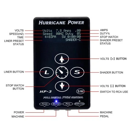 Tattoo Power Supply Digital Tattoo Power Supply Pou machin Tattoo