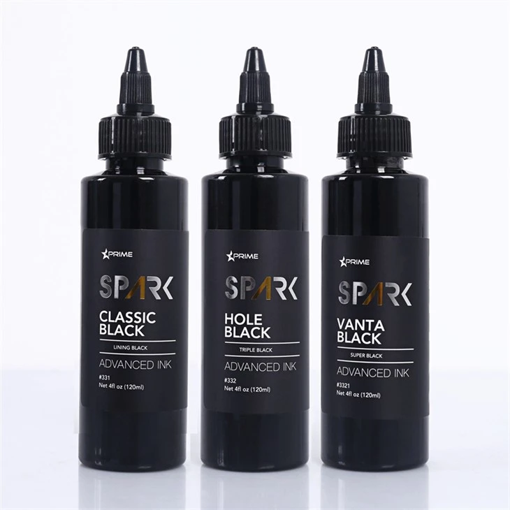 Vanta Black 4OZ Super Black Ink Series Spark Tattoo Ink Tattoo Ink Set Pwofesyonèl