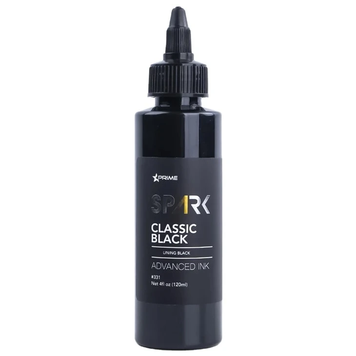 Tattoo Ink Real Dark Gloss Black 8OZ Triple Black Ink Series Spark Tattoo Ink Tattoo Ink Black Light