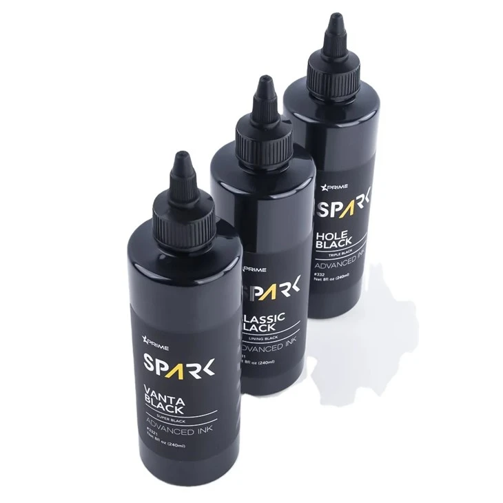 Vanta Black 8OZ 4OZ Super Black Ink Series Spark Tattoo Ink Tattoo Ink Set Pwofesyonèl
